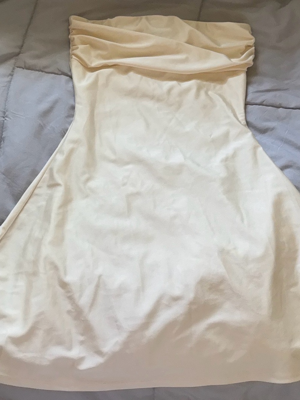 Windsor Strapless Cream Mini Dress